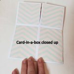 Card in a box closed up
