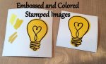 Embossed and colored stamped images