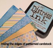 Inking the edges of patterned cardstock