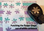 Punching flower shape out of cardstock