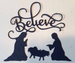 Silhouette die cut nativity