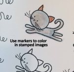 Use markers to color in stamped image